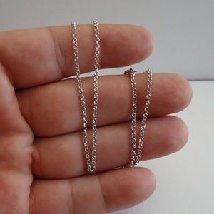 Italian 22" Rolo Chain with Real 925 Sterling Silver